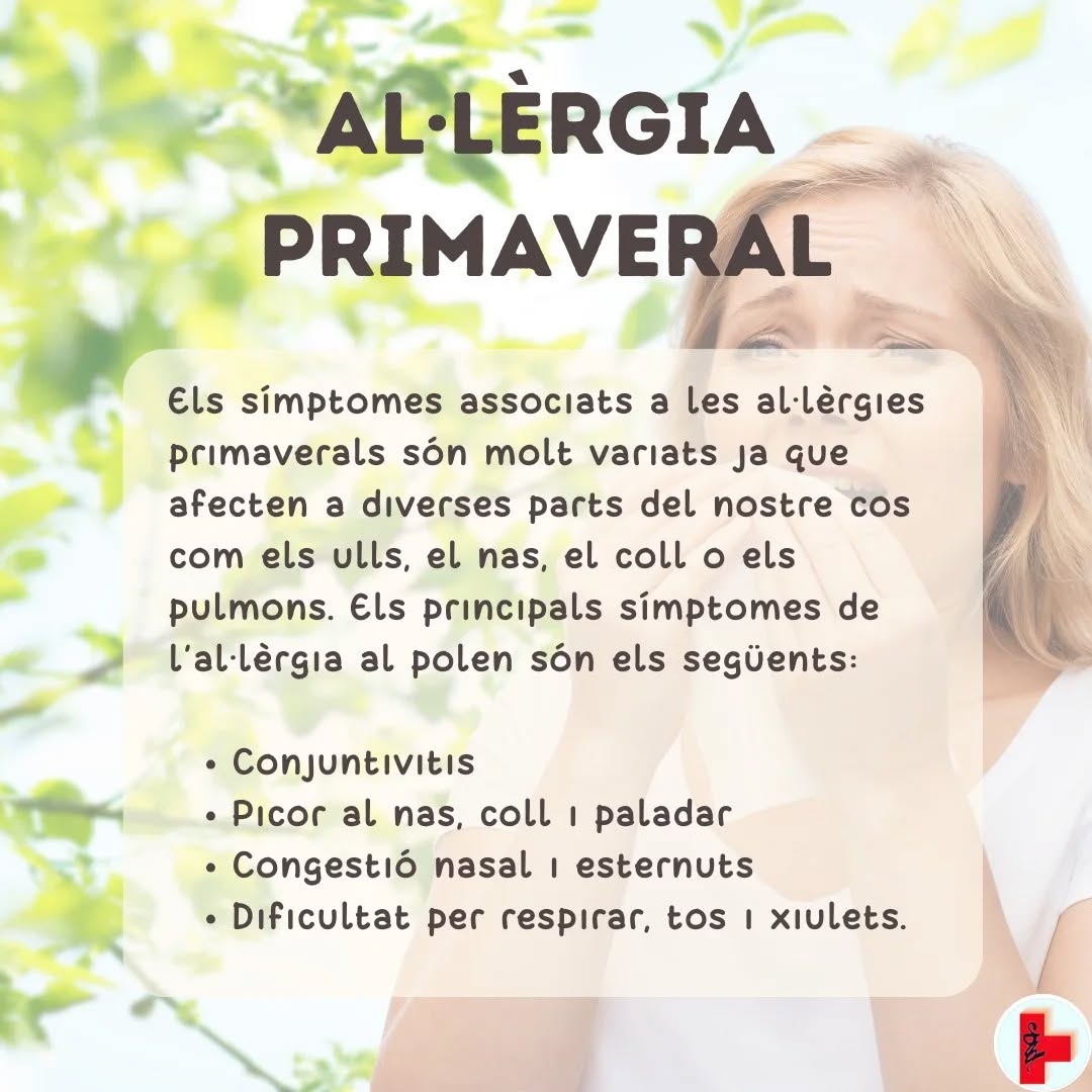 🌸 Per molts la primavera és sinònim d'astènia i/o al•lèrgia al pol•len.

💉 Es pot tractar amb inmunoteràpia o antiestamínics. Per ajudar a la congestió nasal es poden utilitzar alguns productes descongestionants o esprais nasals.

💡 Alguna mesura per alleujar els símptomes:

• Mantenir tancades portes i finestres per evitar que entri el pol•len a casa.
• No assecar la roba a l'aire lliure.
• Utilitzar ulleres de sol i mascareta.
• No tallar gespa o seure-hi a sobre.
• Mantenir-te al cas dels recomptes de pol•len a la teva ciutat.

#alergia #astènia #primavera #farmàcia #santpedor #polen #inmunoteràpia #antiestamíncs #salut